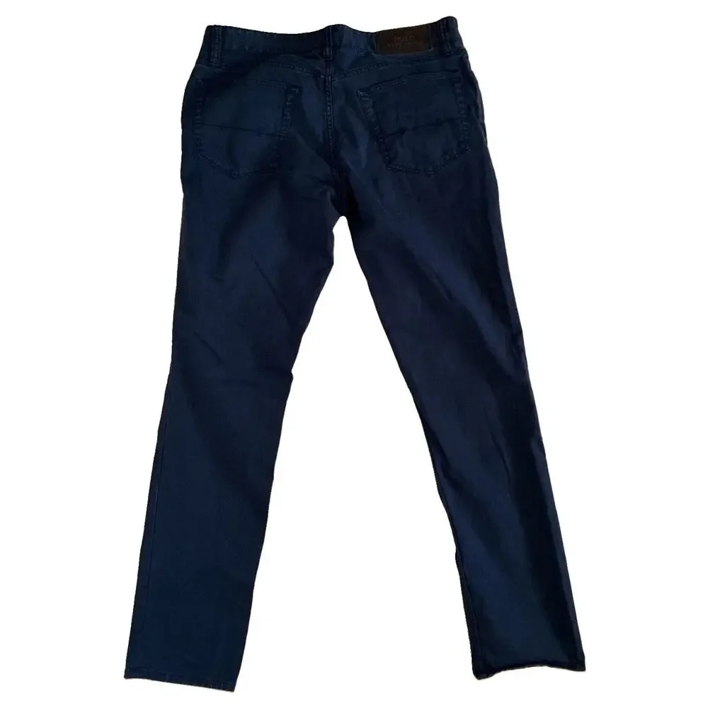 Polo Ralph Lauren Men's Size 30x30 Stretch Slim Fit Leather Patch Chino Pants